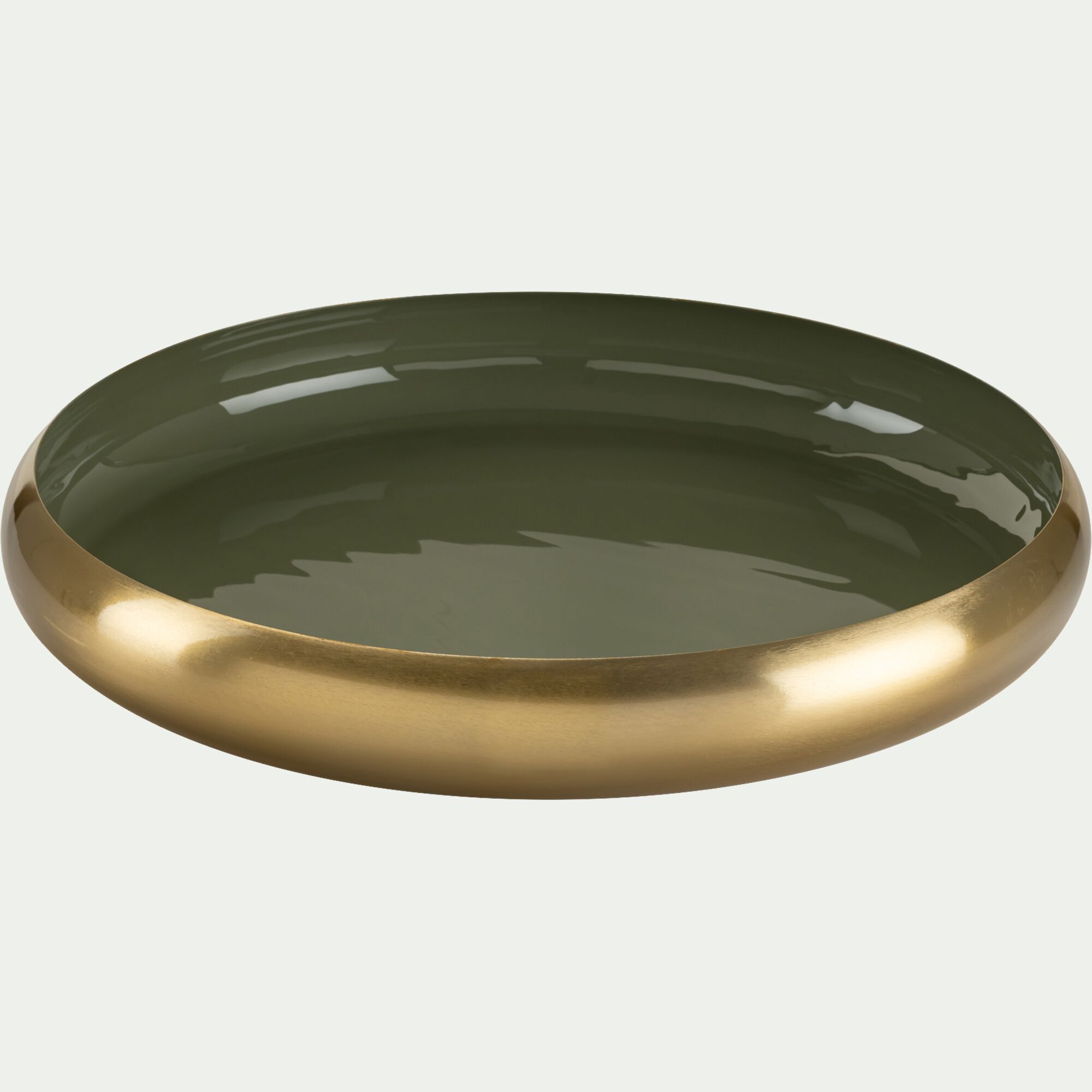 MELEZET - Plateau rond en fer D43cm - vert cèdre