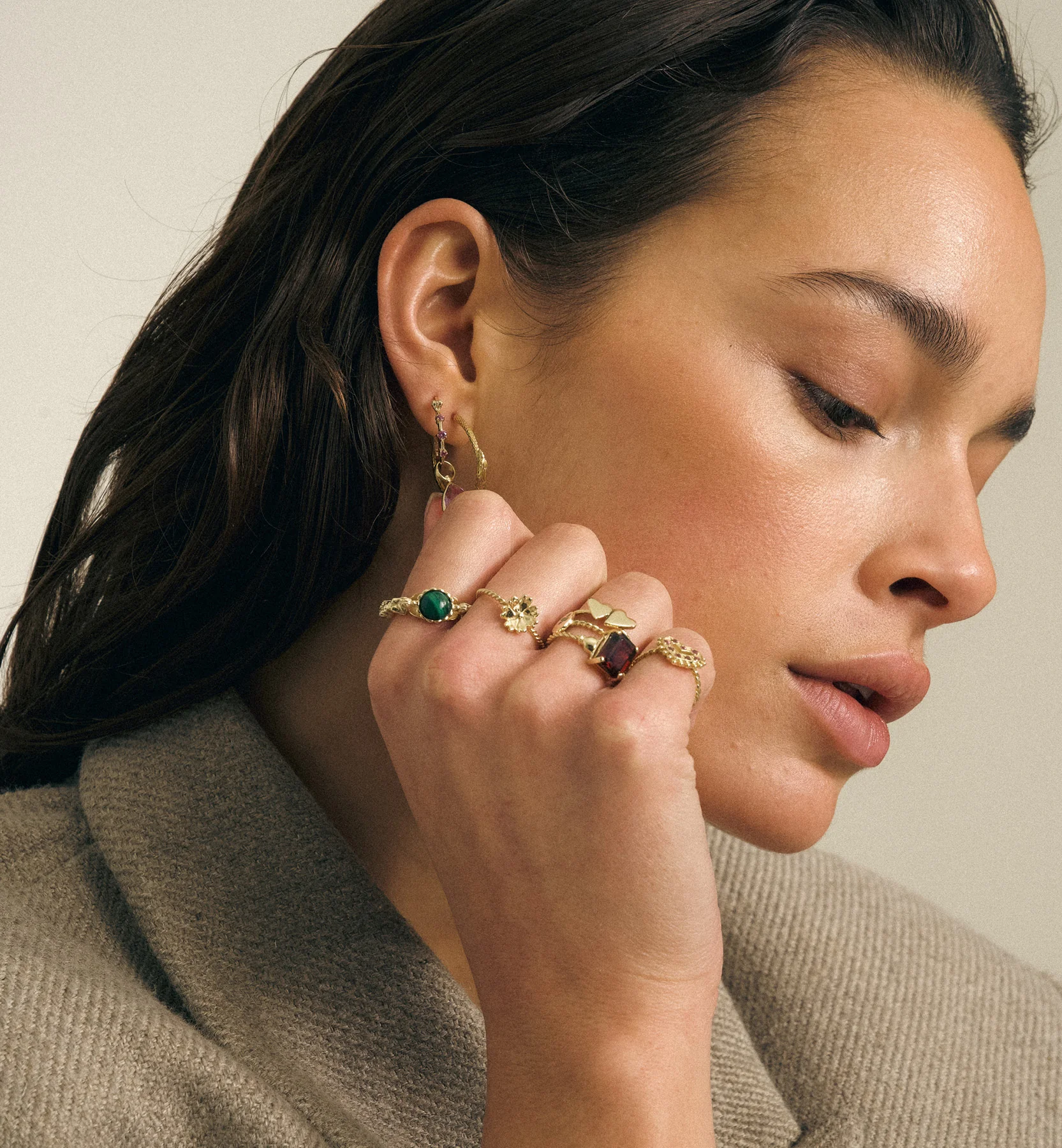 Nina Ring Garnet 14K