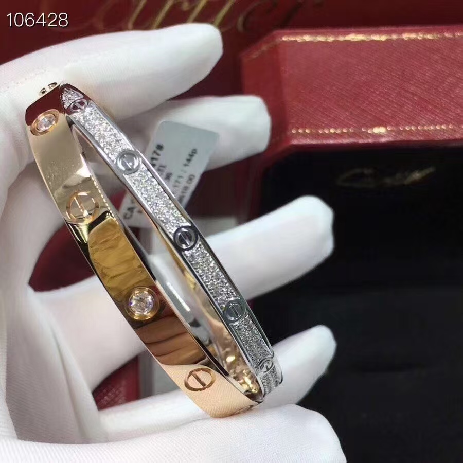 Cartier Cross Mixed Metal Color LOVE Bracelet Bangle - Original Replica Club