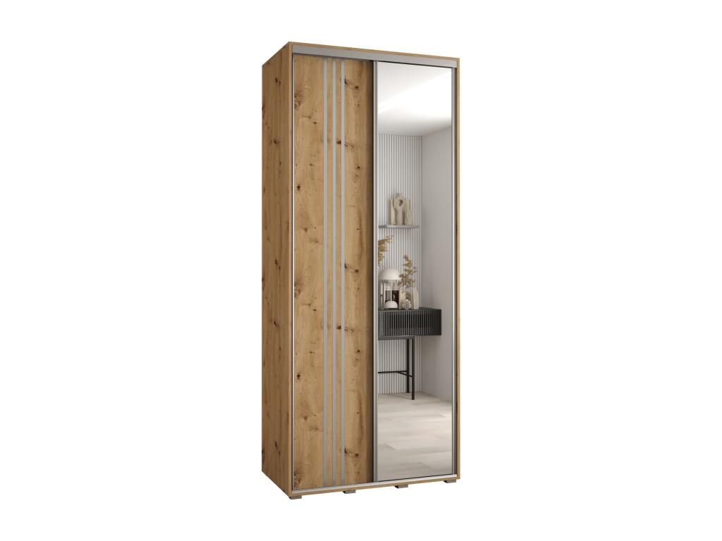 ARMARIO Joliven 7 DE PUERTAS CORREDERAS 235 2/120/60 2 puertas Artisan/Artisan/Plata