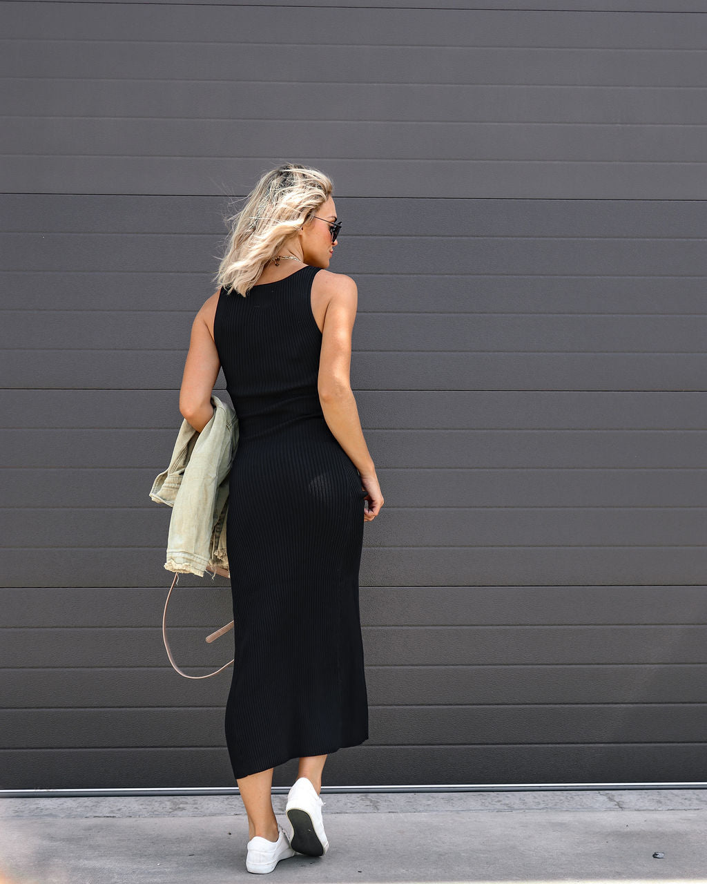 Cool For You Ribbed Maxi Dress - Black - Se7enfashion