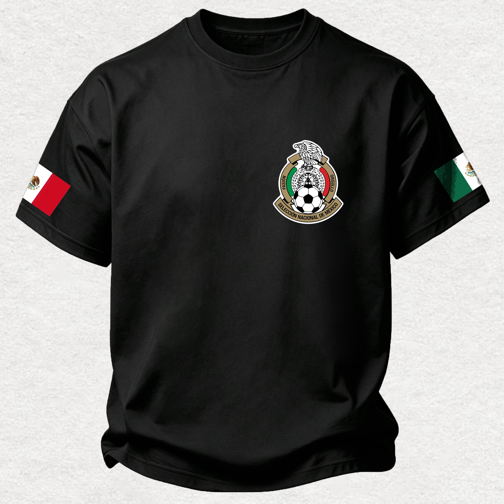 Retro Mexican Football Legend Skull Printed Oversized Unisex T-shirt