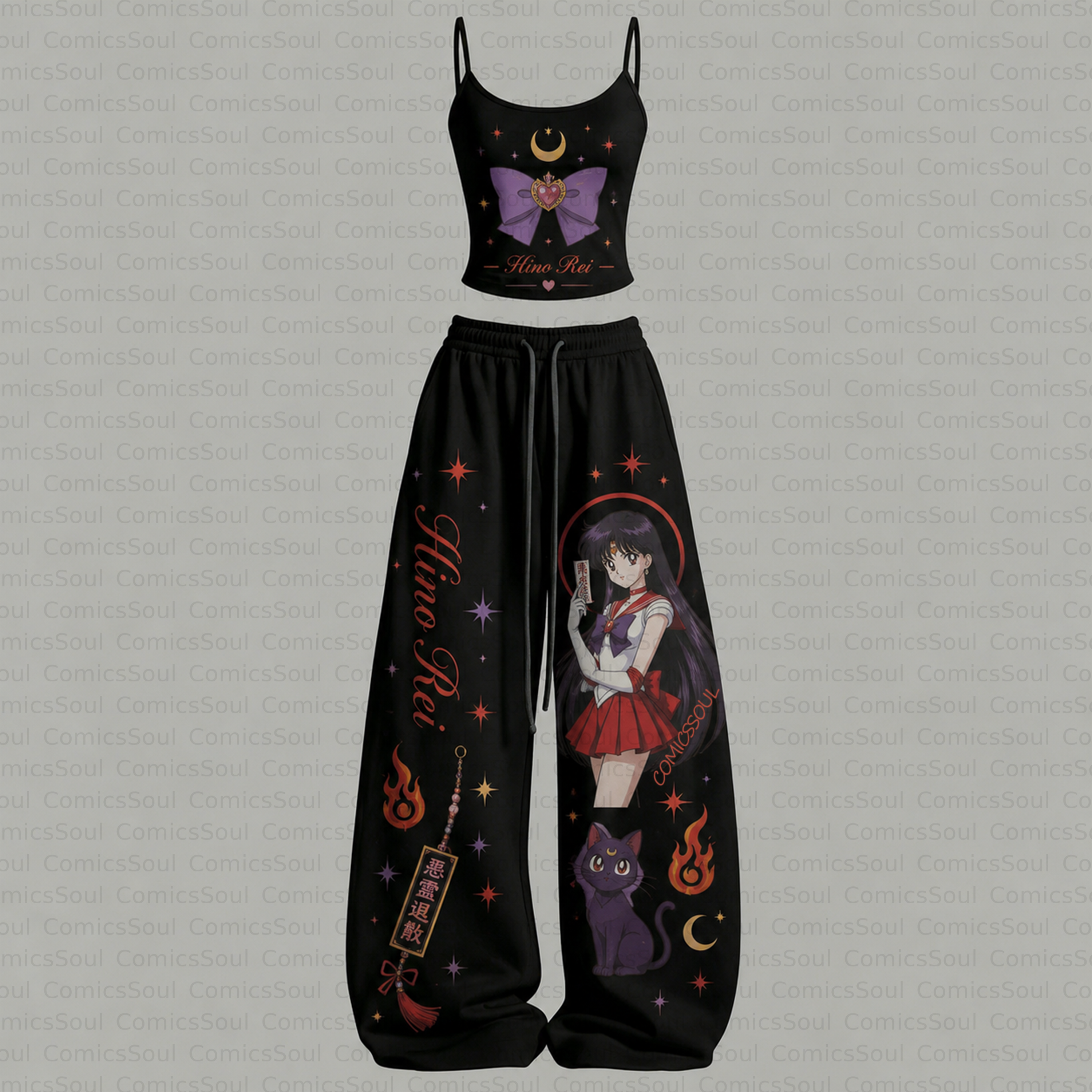 Sailor Moon Top & Elasticated Trousers Two-Piece Set