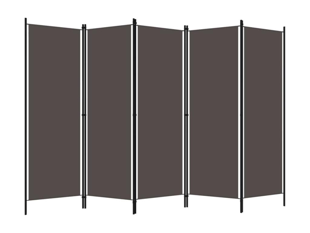 Tabique 5 paneles Antracita 250x180 cm