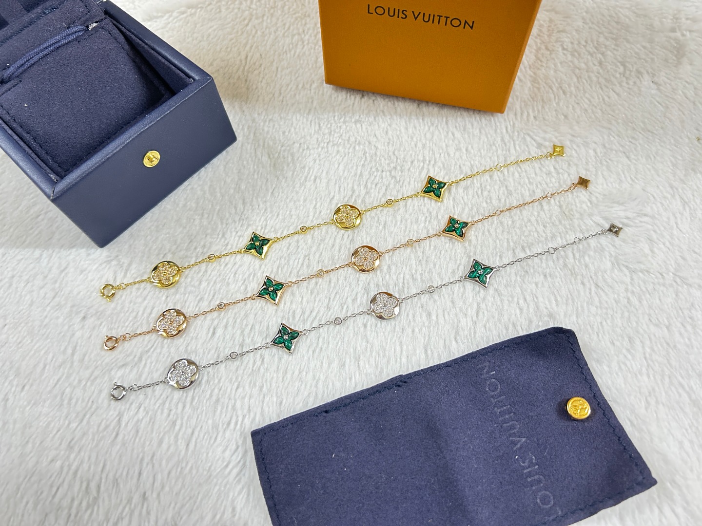 Louis Vuitton Malachite Color Blossom Bracelet - Original Replica Club