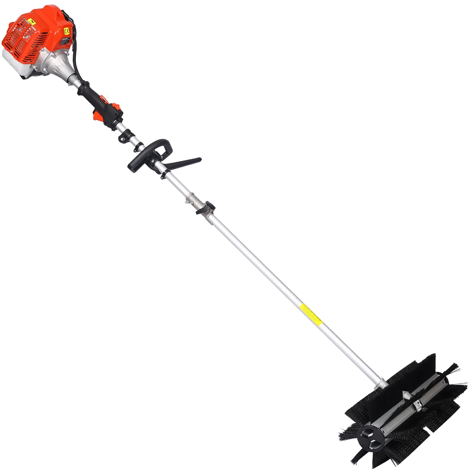 Power Snow Sweeper Brush Machine, 52cc Gasoline Walk-Behind Power Broom for Artificial Lawn Dirt Debris, 24" X 9" Brush, EPA Approved - Image 2