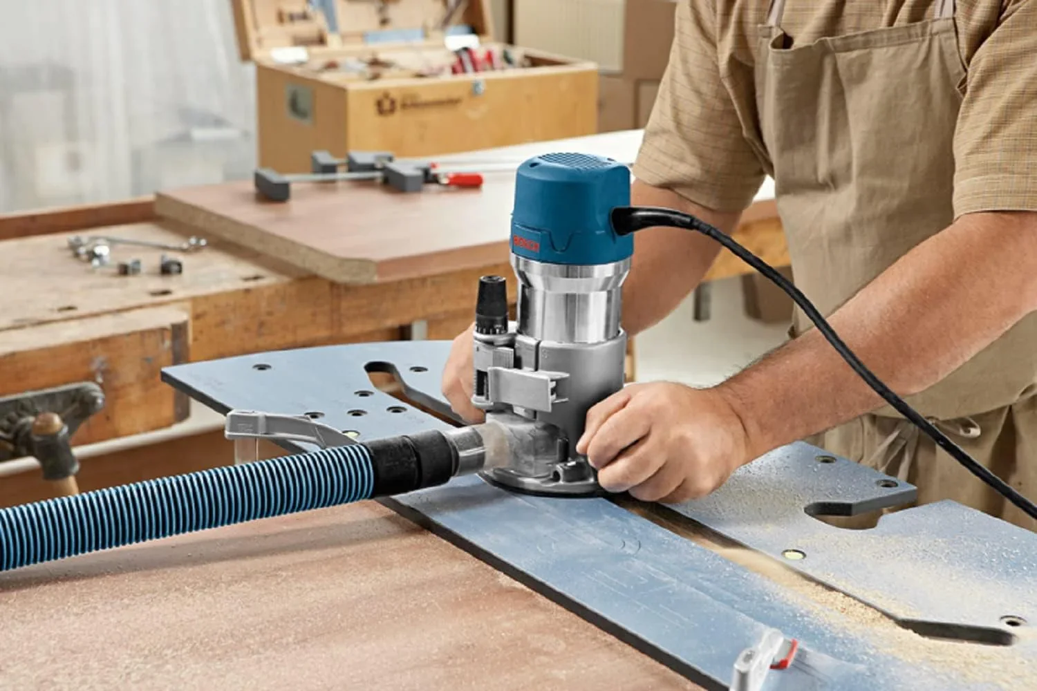 BOSCH Wood Router Tool Combo Kit, 12 Amp, 2.25 Horsepower - 1617EVSPK - Image 15 BOSCH Wood Router Tool Combo Kit, 12 Amp, 2.25 Horsepower - 1617EVSPK - Image 15