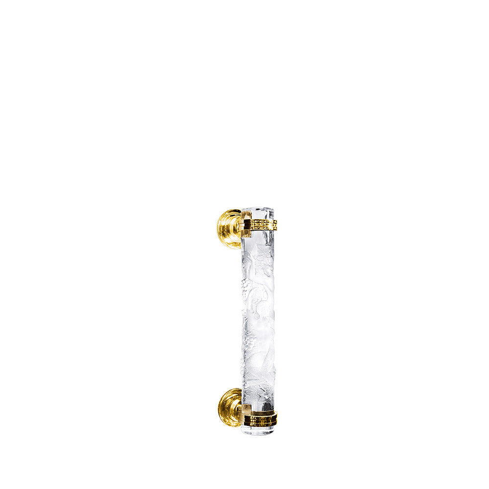 POIGNÉE DE PORTE FAUNES - CRISTAL INCOLORE, FINITION CHROME OU FINITION DORÉE