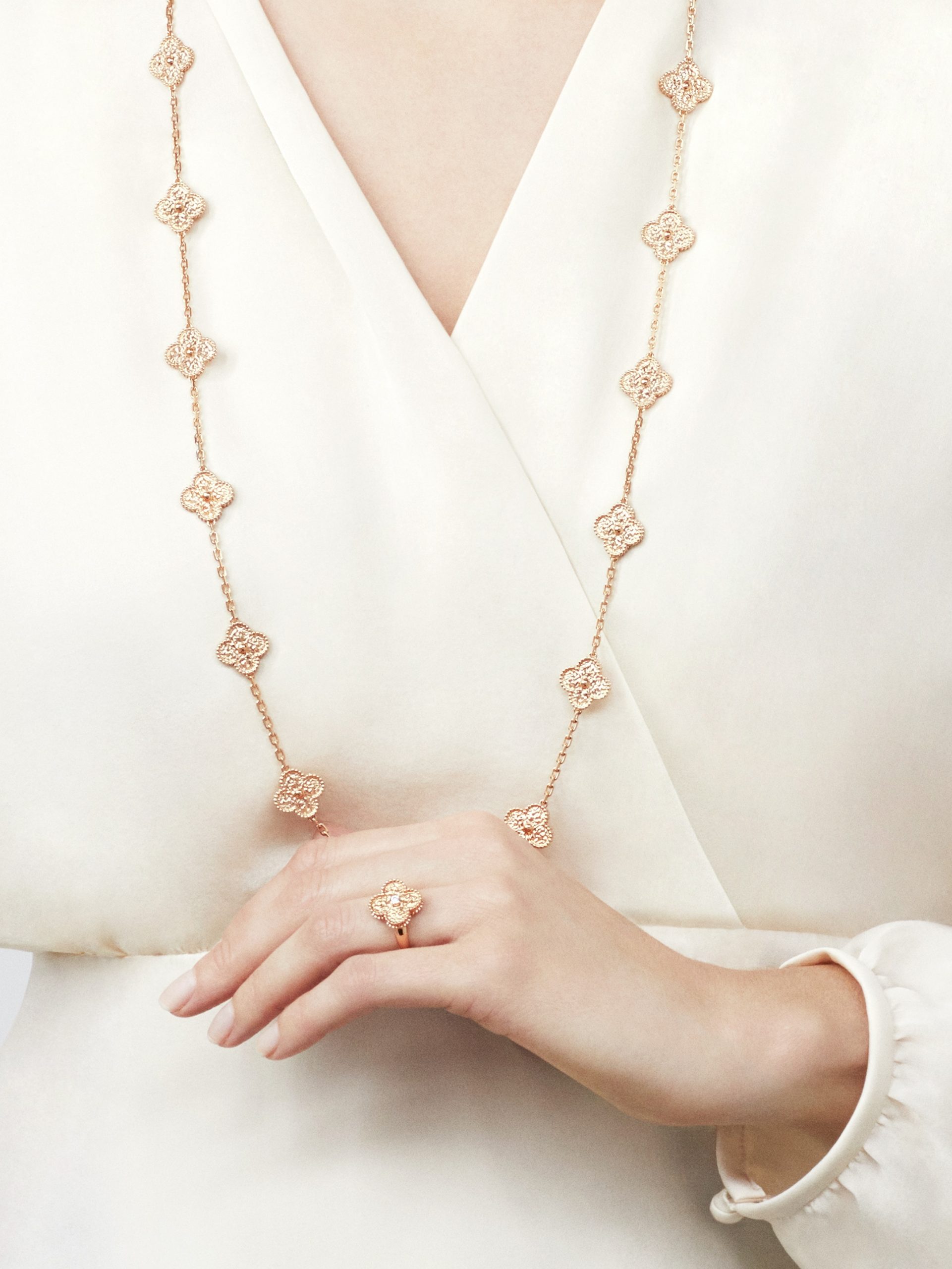 Replicate Vintage Alhambra long necklace, 20 motifs(1:1 replica) - Original Replica Club
