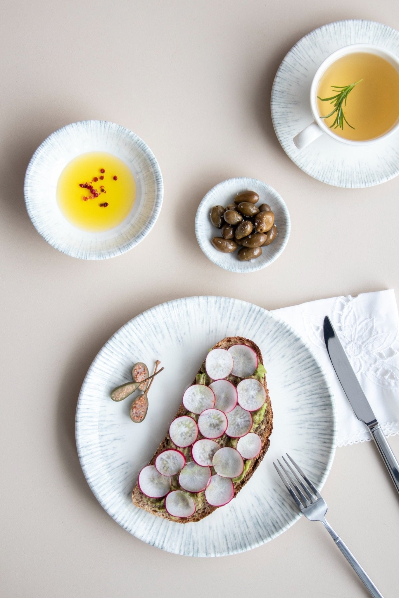 Bonna Serveerschaal - Iris - Porselein - 29x17 cm - set van 2