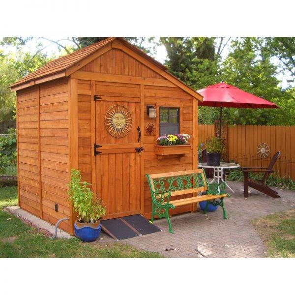 WAYFAIR Sunshed 8 Ft. W X 8 Ft. Solid Wood Storage Shed