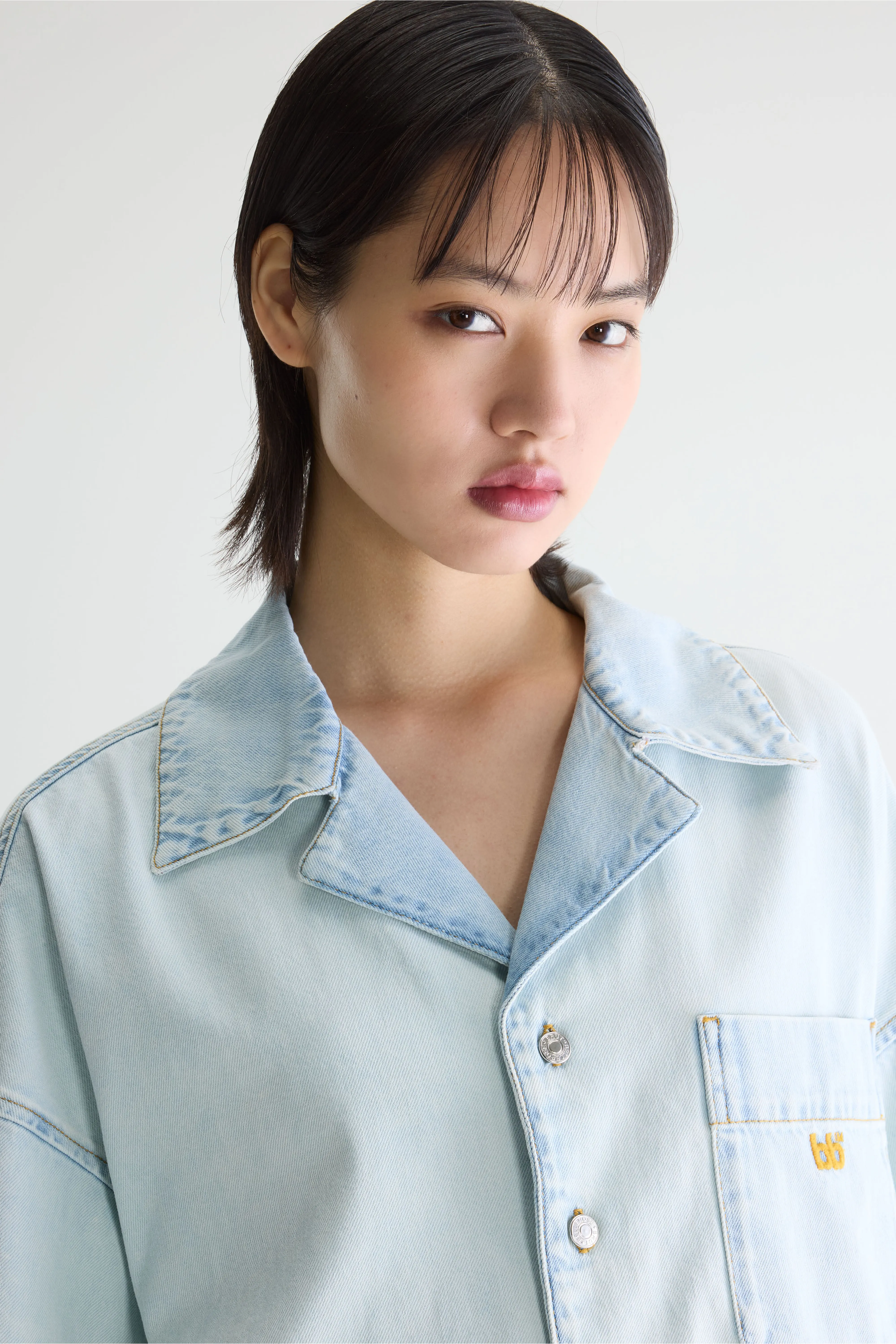 Bellerose Poppa denim shirt (261 / W / ICE BLEACH)