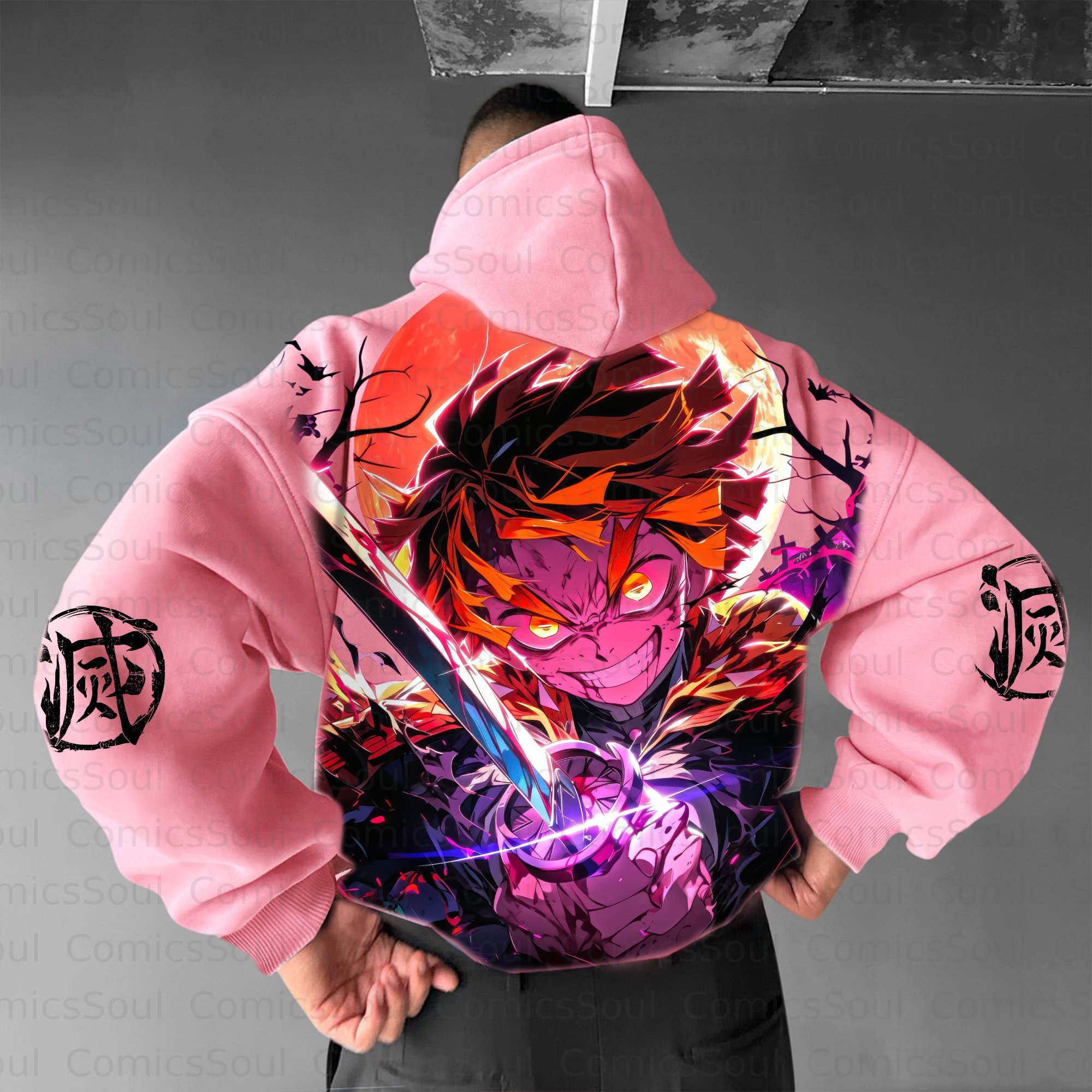 Unisex Halloween Anime Graphic Streetwear Vintage Hoodie