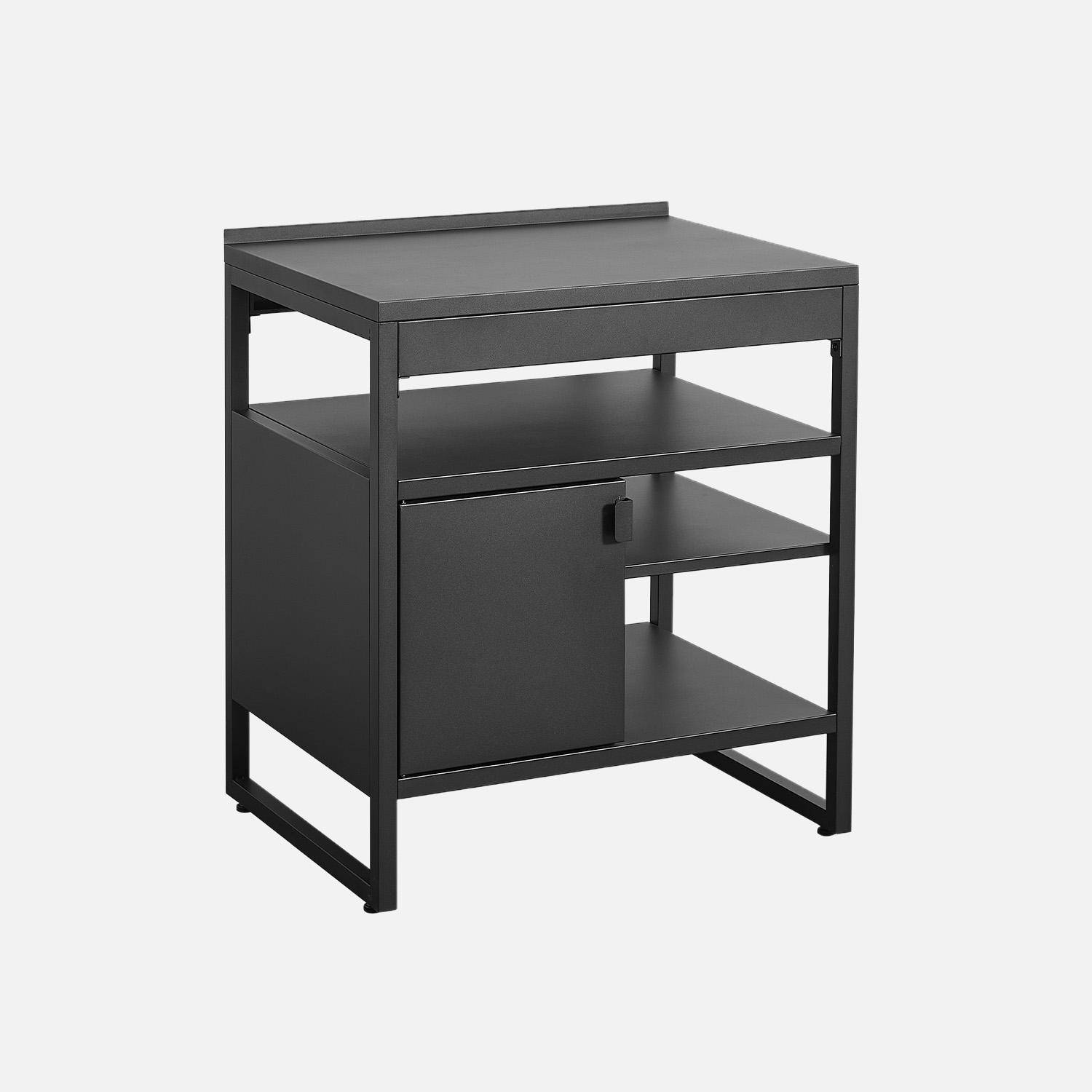 Kea - Cocina exterior de acero 1 puerta 3 estantes, 80cm