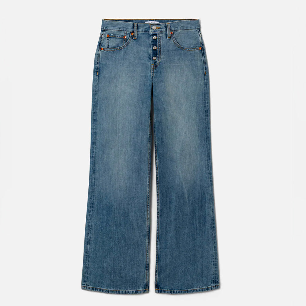 RE/DONE - Jeans Mid Rise Wide Leg - Authentica Indigo