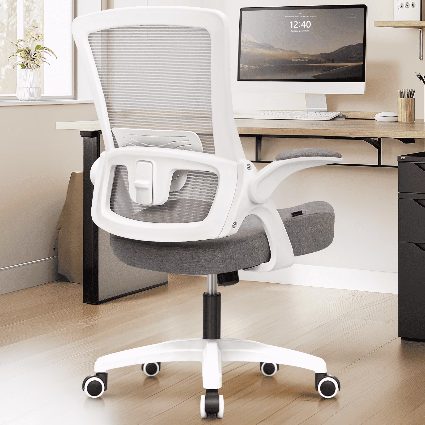 NEO CHAIR Ergonomic Office Chair, Adjustable High Back Mesh Desk Chair with Flip-up Arms, Black - Image 5