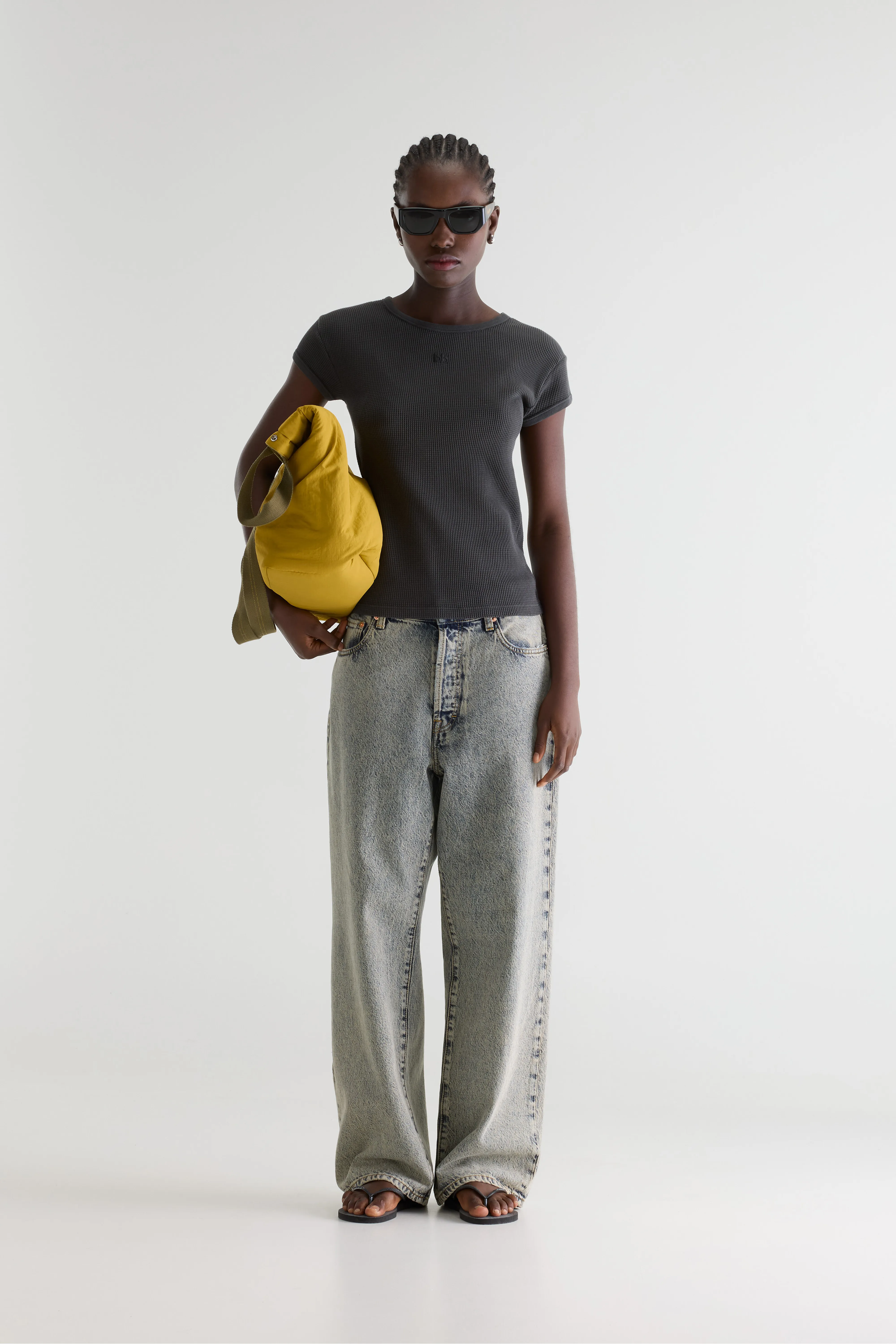 Bellerose Mali ribbed t-shirt (261 / W / BLACK SAND)