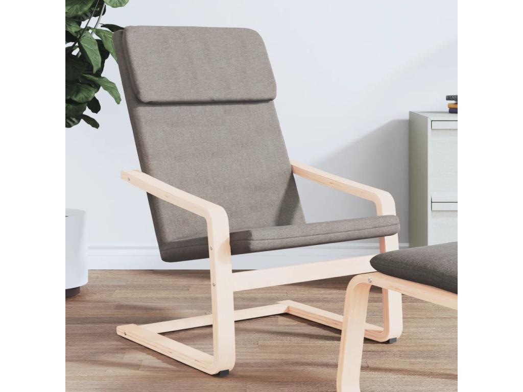 Sillón de Confortzx de tela gris taupe