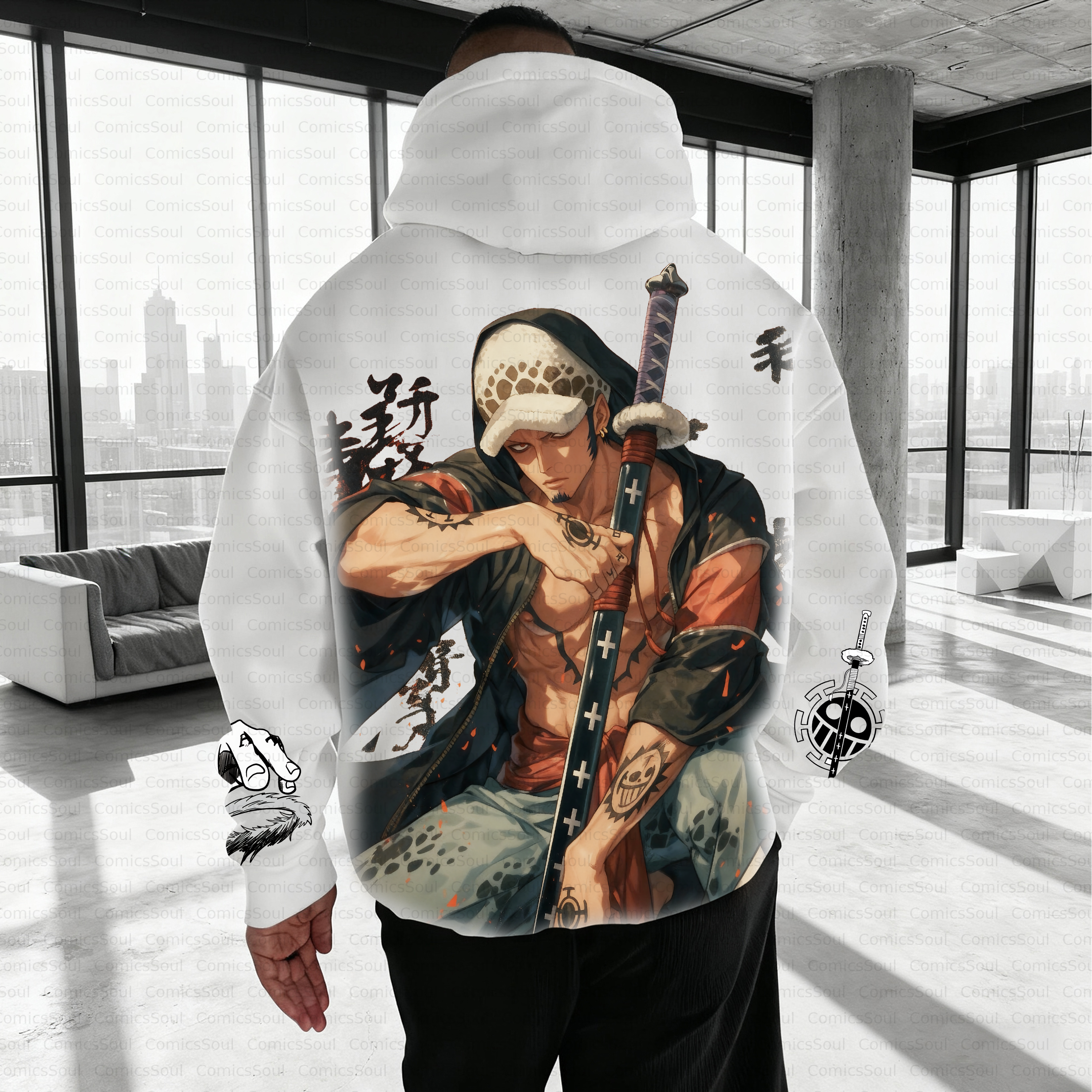 Unisex Anime Inspired Vintage Plush Hoodie