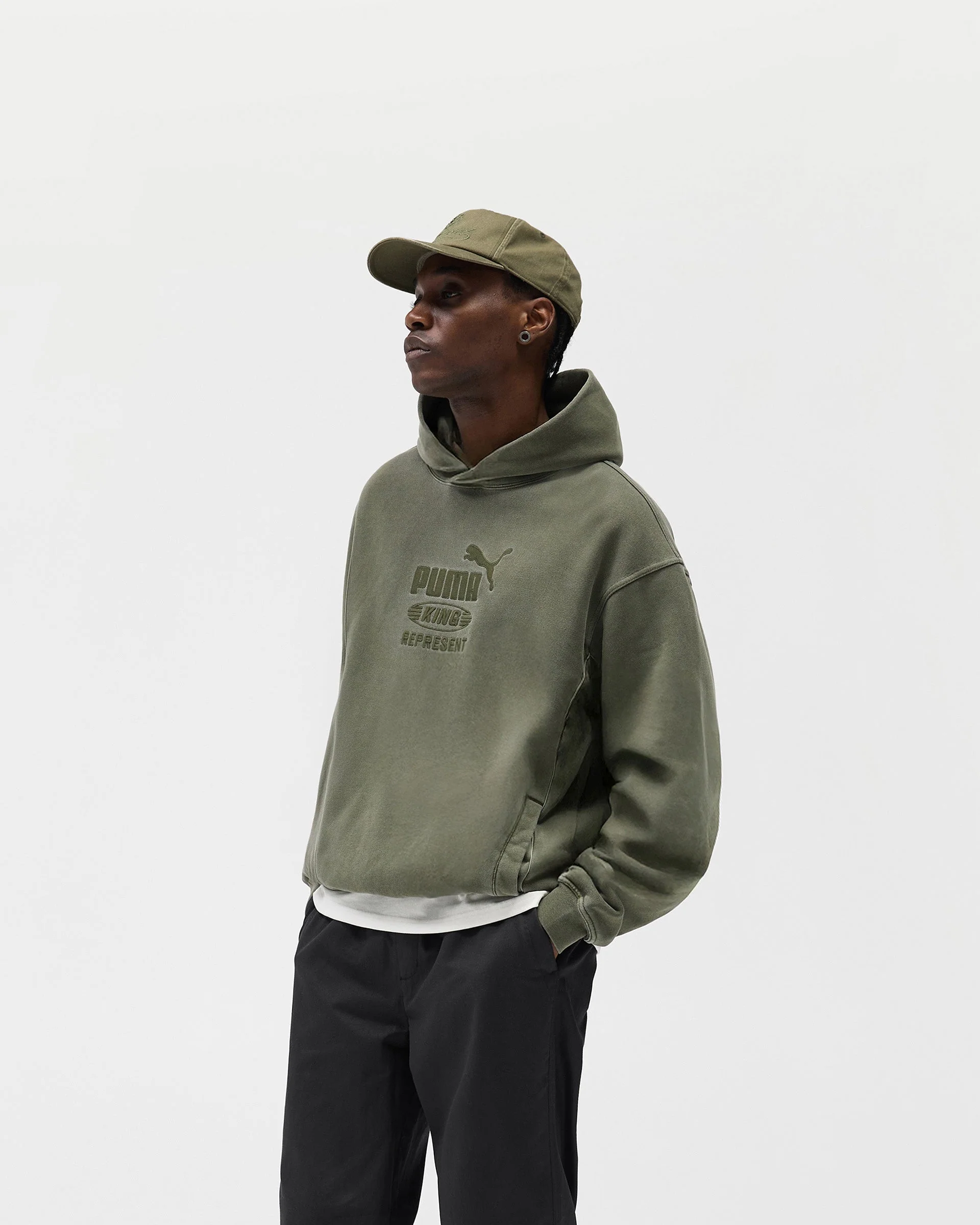 Represent X Puma Graphic Hoodie - Night Pine