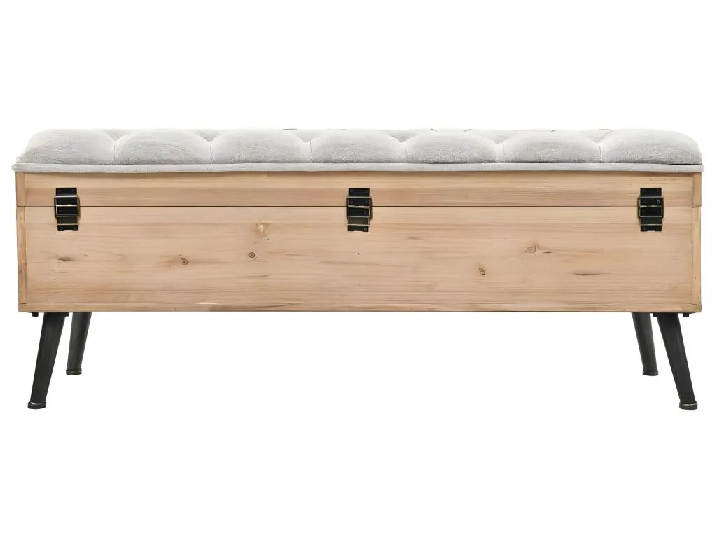 Banco de almacenaje madera maciza abeto 110 cm fny1592781