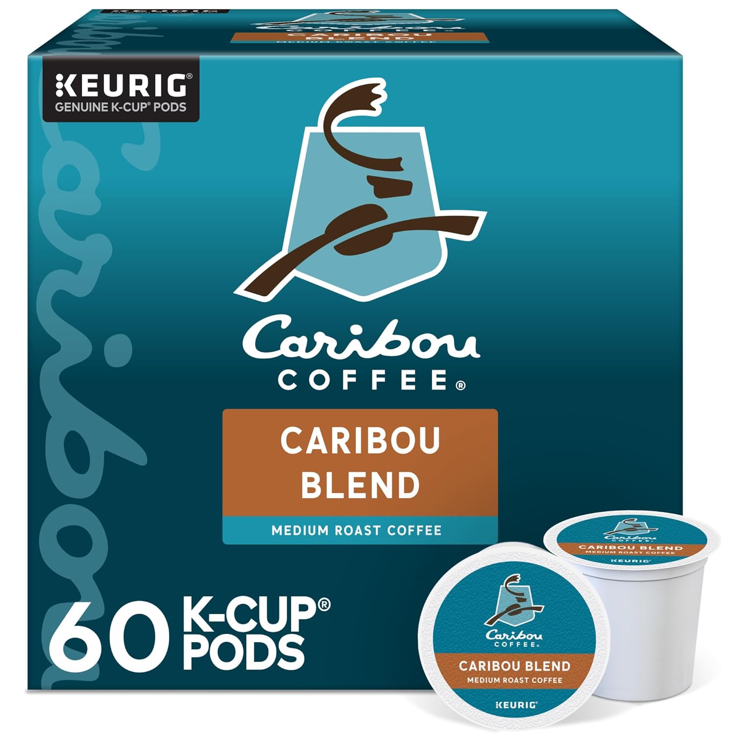 Caribou Coffee Caribou Blend Keurig Single-Serve K-Cup Pod. Medium Roast Coffee. 60 Count (6 Packs of 10)