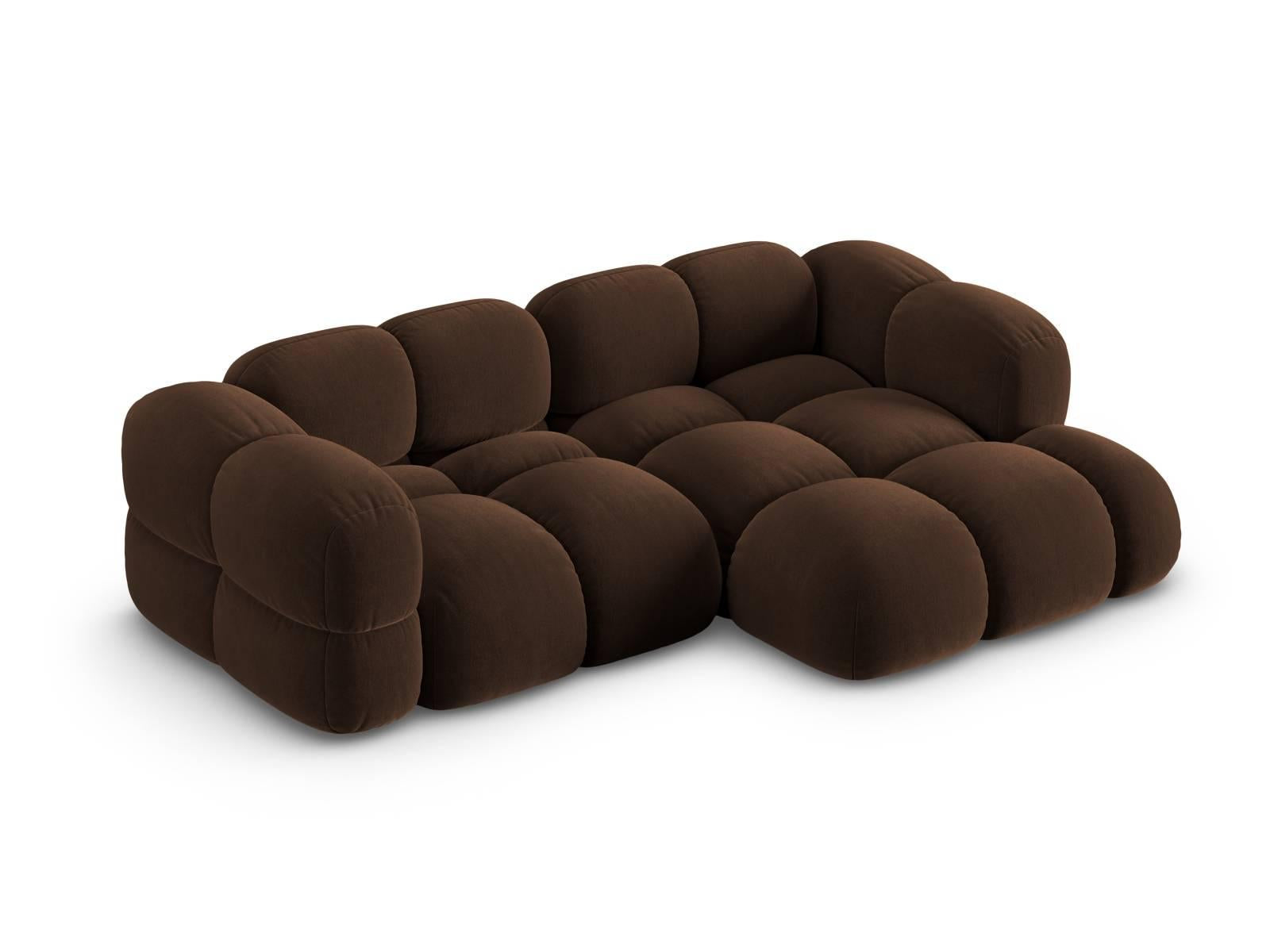 Cosmopolitan Design Loretto 2,5-zits Hoekbank Rechts - Velvet - Chocol