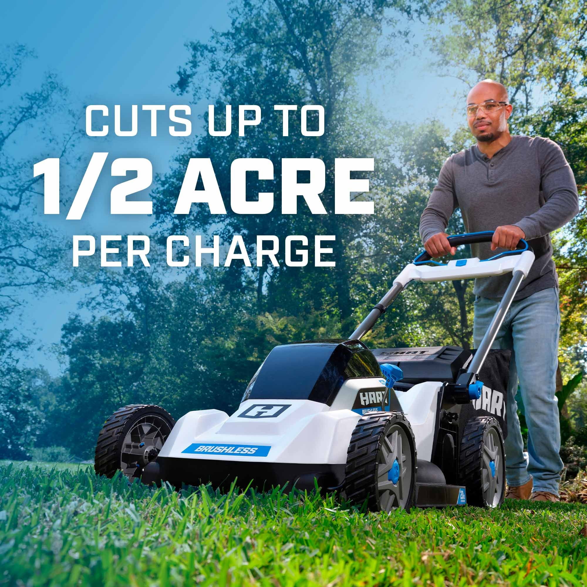 HART 40-Volt 20-inch Cordless Brushless Push Mower Kit, (1) 6.0Ah Lithium-Ion Battery - Image 2