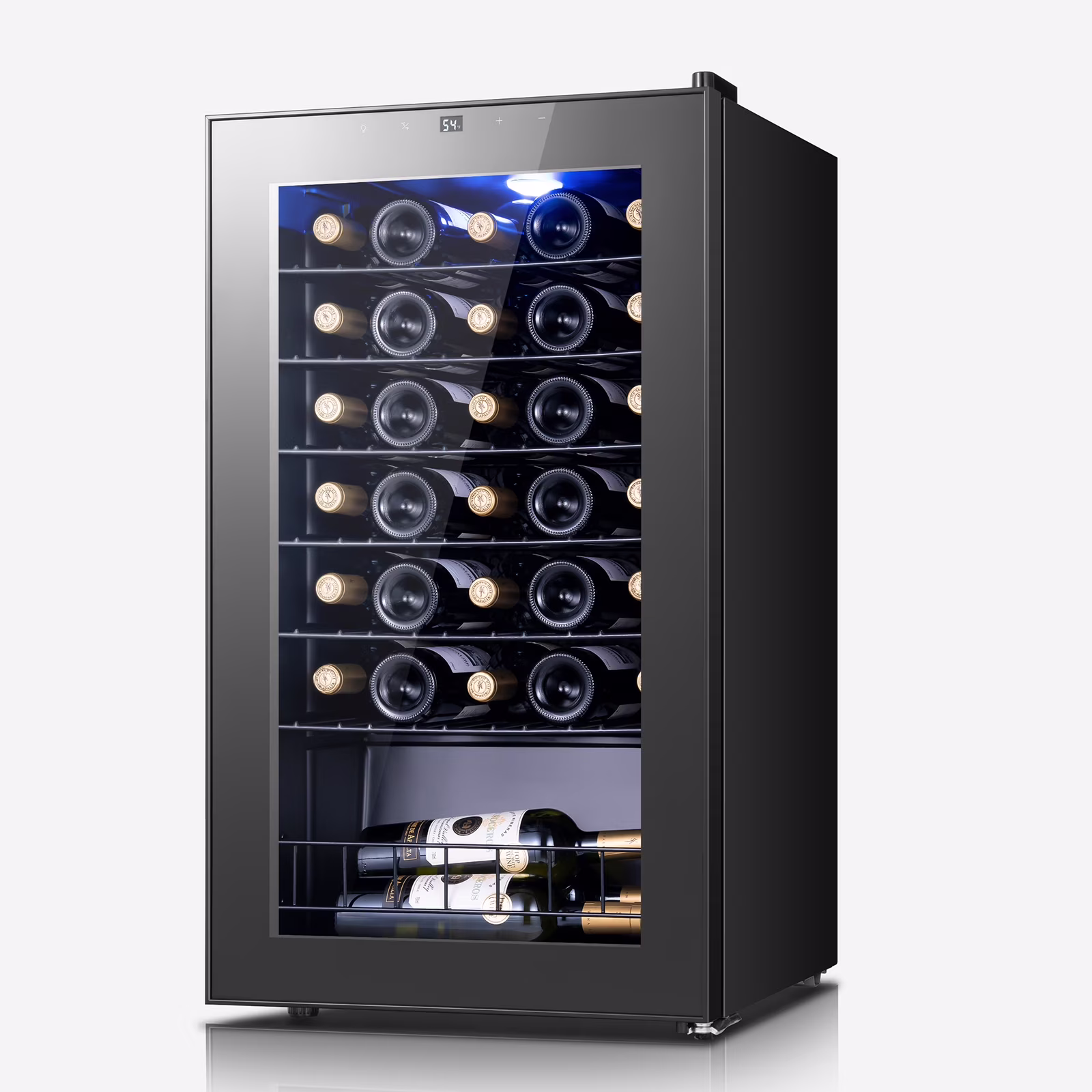 Yeego Wine Refrigerator Cooler, 34 Bottle Small Wine Fridge, Mini Freestanding Wine Cellars for Home, Office