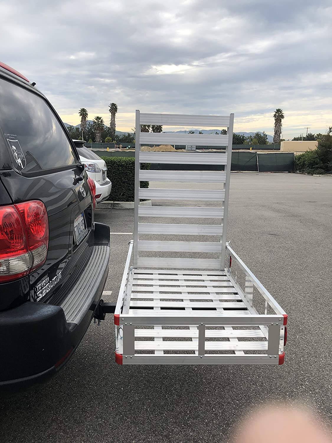 2025 80779 Aluminum Hitch Mount Cargo Carrier with 47′′ Long Ramp, 1 Pack