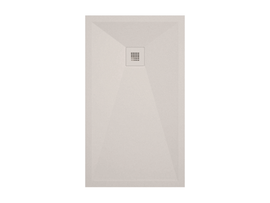 Plato de ducha pizarra ONDA CREMA 70x190 cm rejilla inox