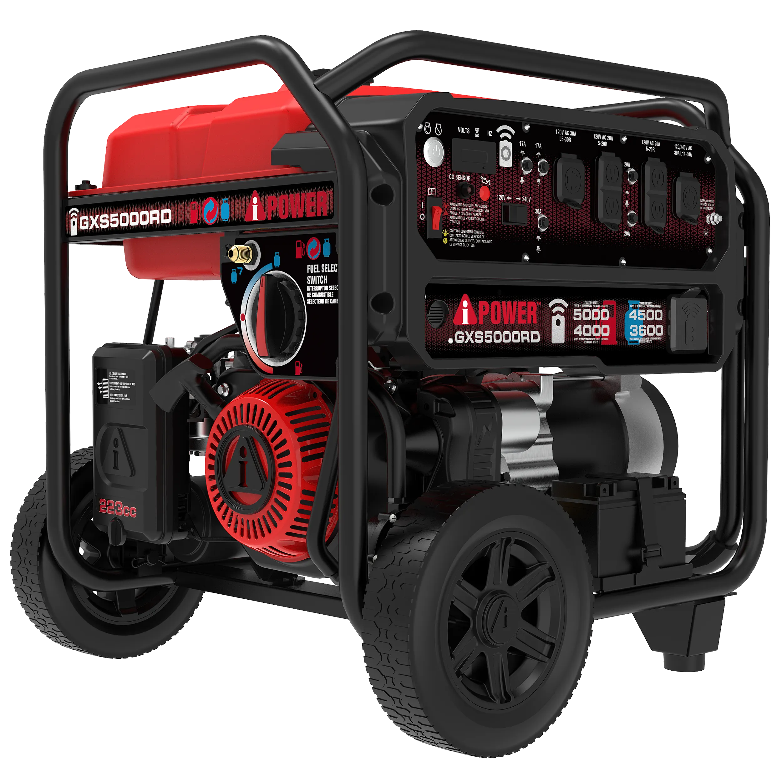 GXS5000RD Remote Dual Fuel Portable Generator