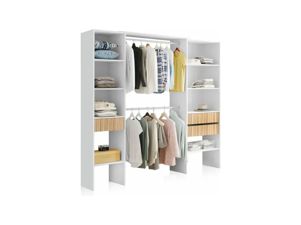 Armario vestidor Decoencanto Blanco Decoencanto (Blanco Mate) - Natur
