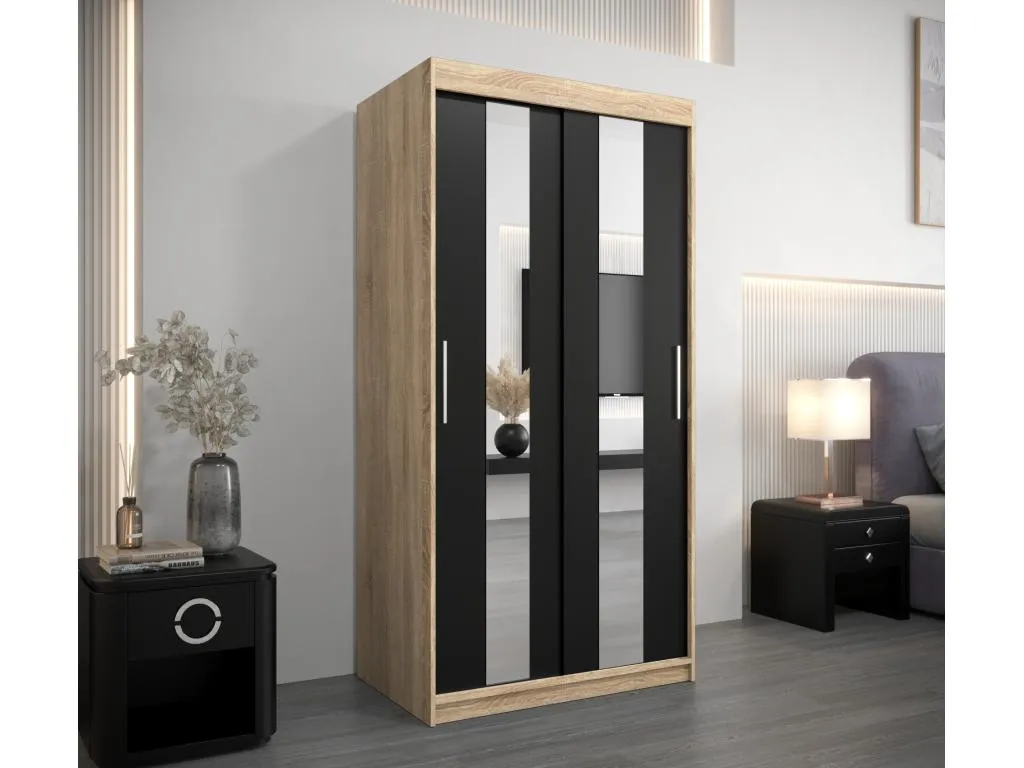 Armario Mueblesclasic de puertas correderas 200/100/62 2 puertas (Mueblesclasic/negro)