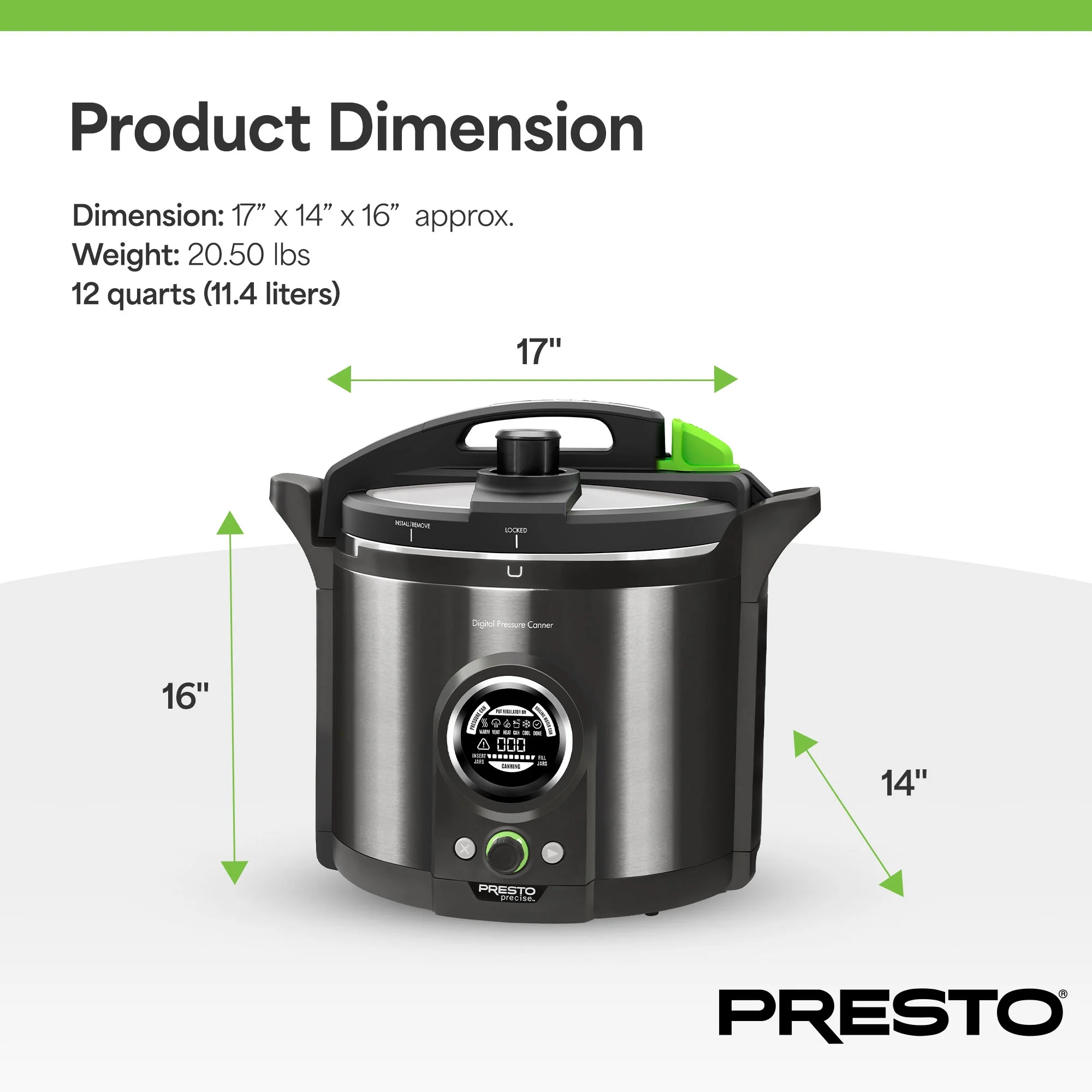 Presto Precise 12qt Electric Pressure Canner 02144 - Image 5