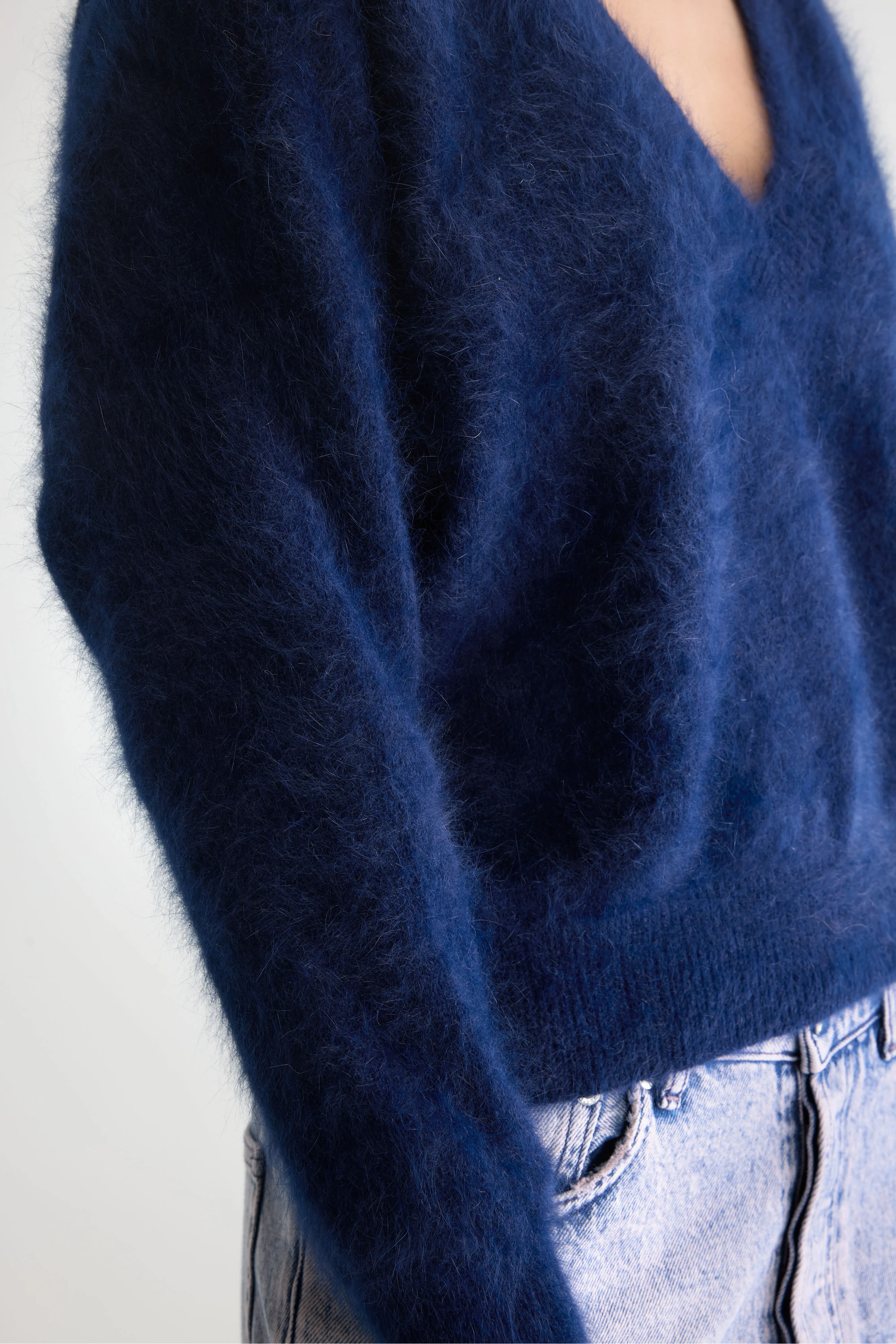 Bellerose Datev angora-blend navy blue sweater (252 / W / NAVY)