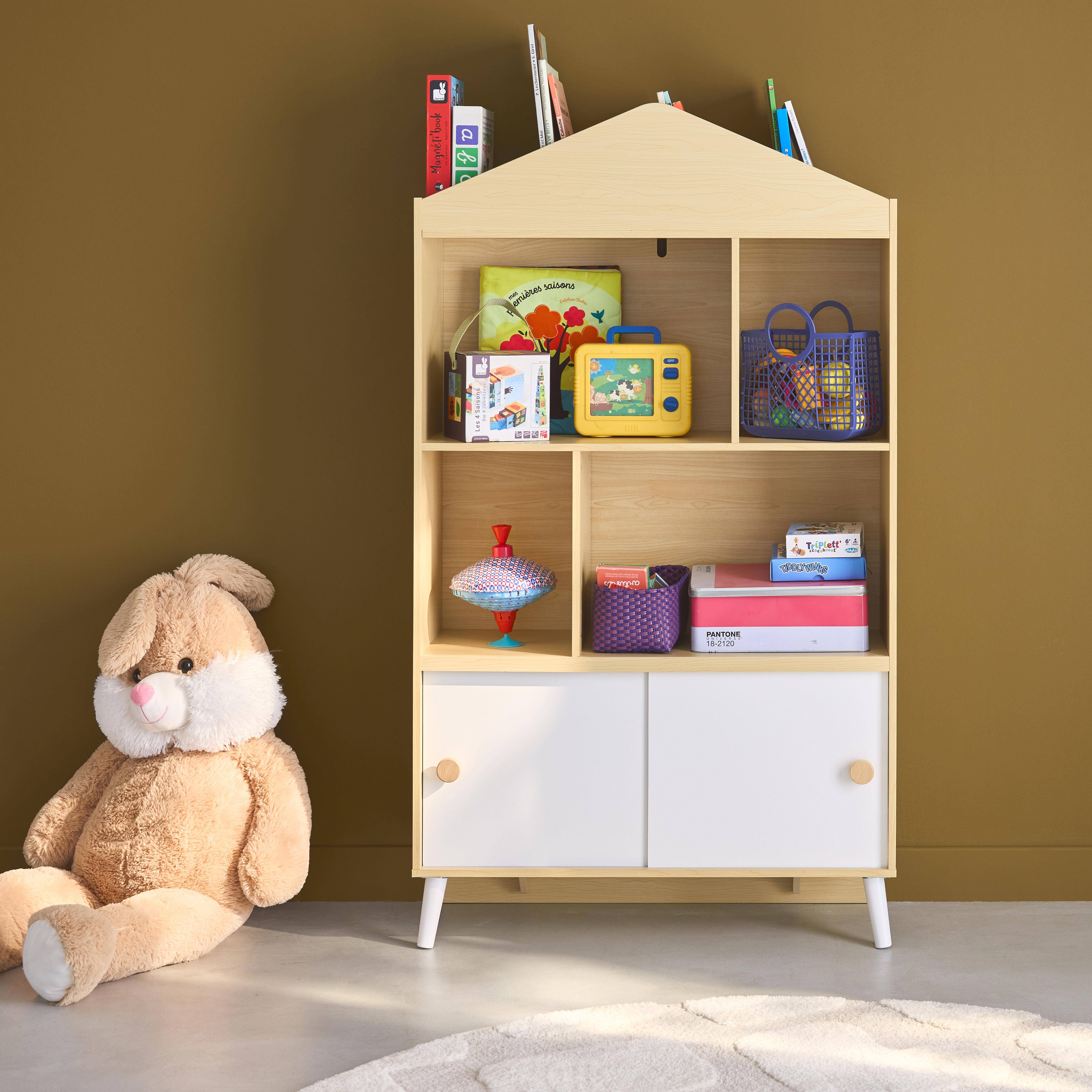 Edgar - Librería infantil de 2 puertas, estantes