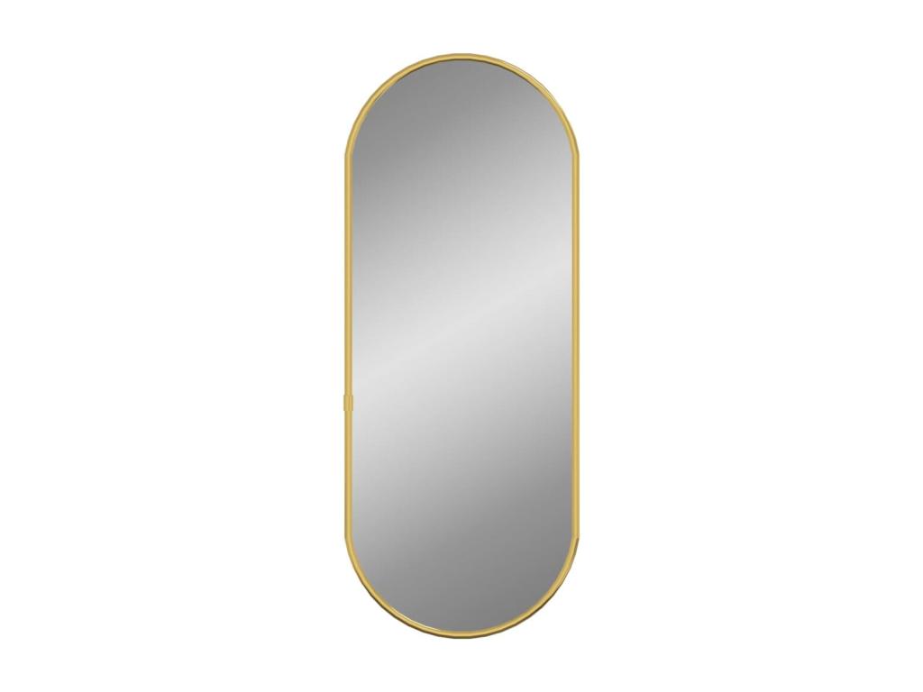 Espejo de pared ovalado dorado 50x20 cm