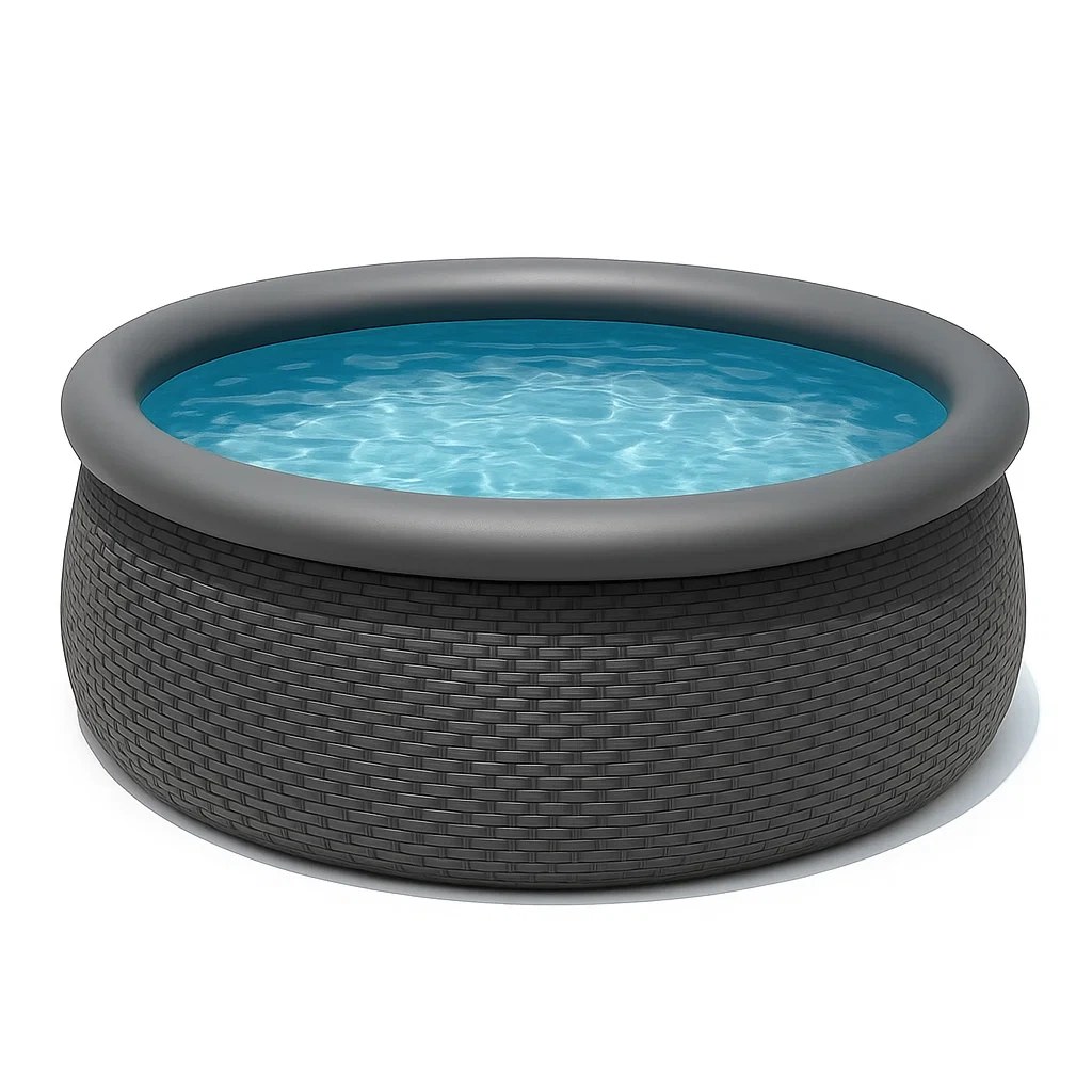 Piscina desmontable redonda 366x76cm con depuradora, gris elABvVGf42RU