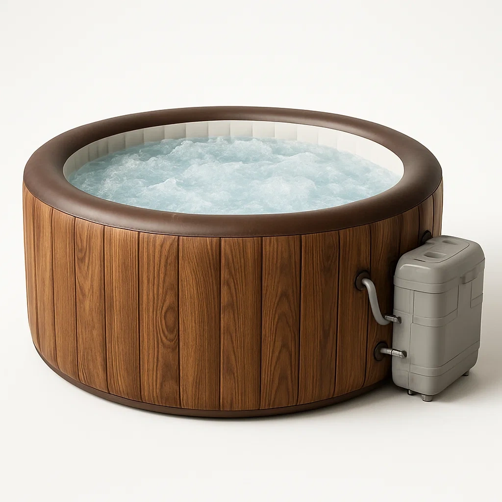 Spas hinchables 196x196x71 cm, 4 seats, circular, brown/white gEJaGxC315Wq