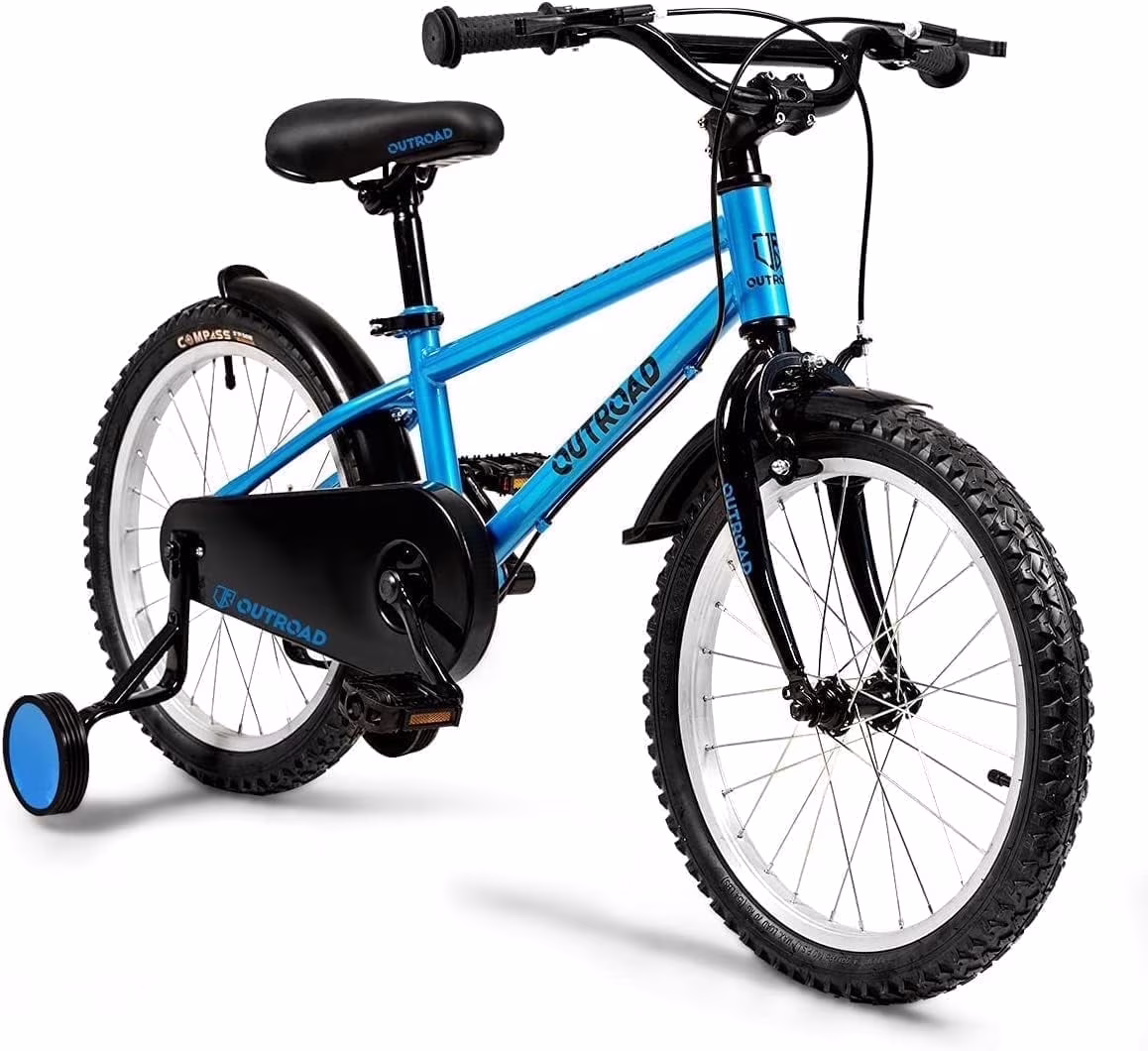 Marknig Kids Bike for Boys Girls, 14 16 18 in Children'S Bicycle for Ages 3 - 9 Years with Training Wheels and Adjustable Seat, Blue