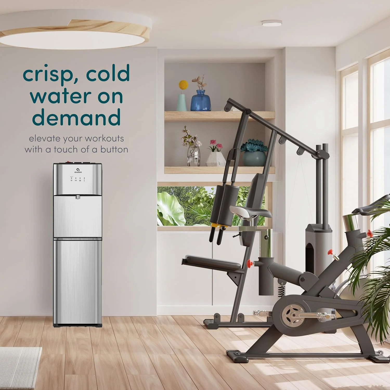 Limited Edition Self Cleaning Water Cooler Water Dispenser - 3 Temperature Settings - Hot, Cold & Room Water, Durable Stainless Steel Construction, Bottom Loading .