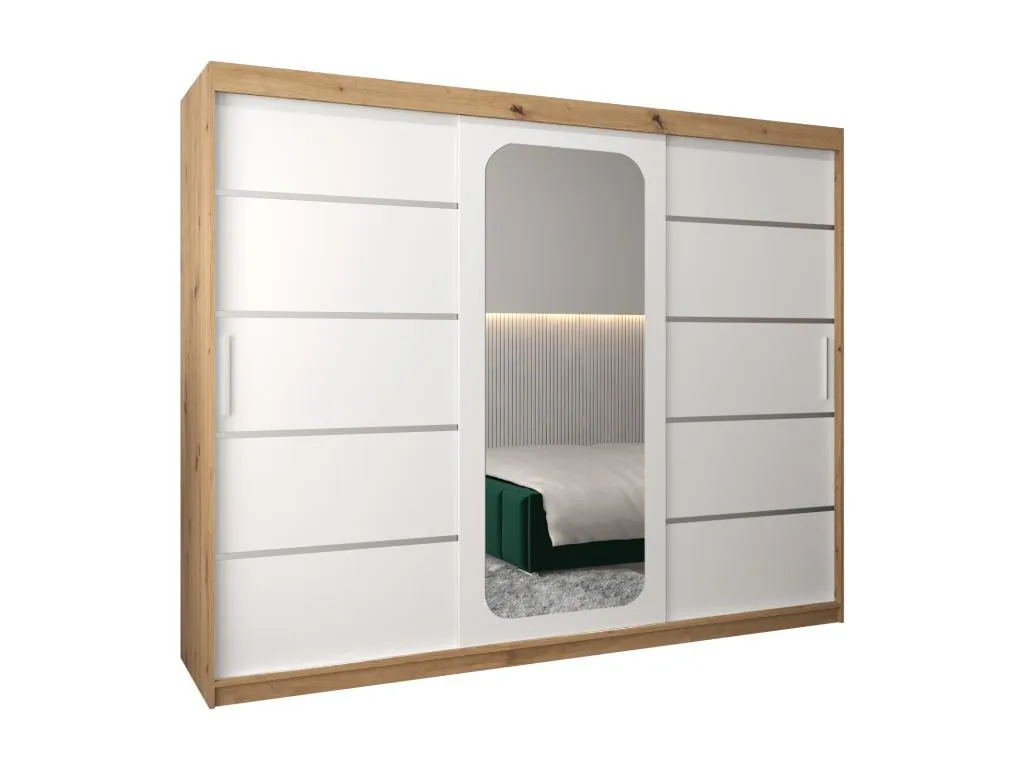ARMARIO Andreuworldcasa V2 DE PUERTAS CORREDERAS 200/250/62 3 puertas (artisan/blanco)