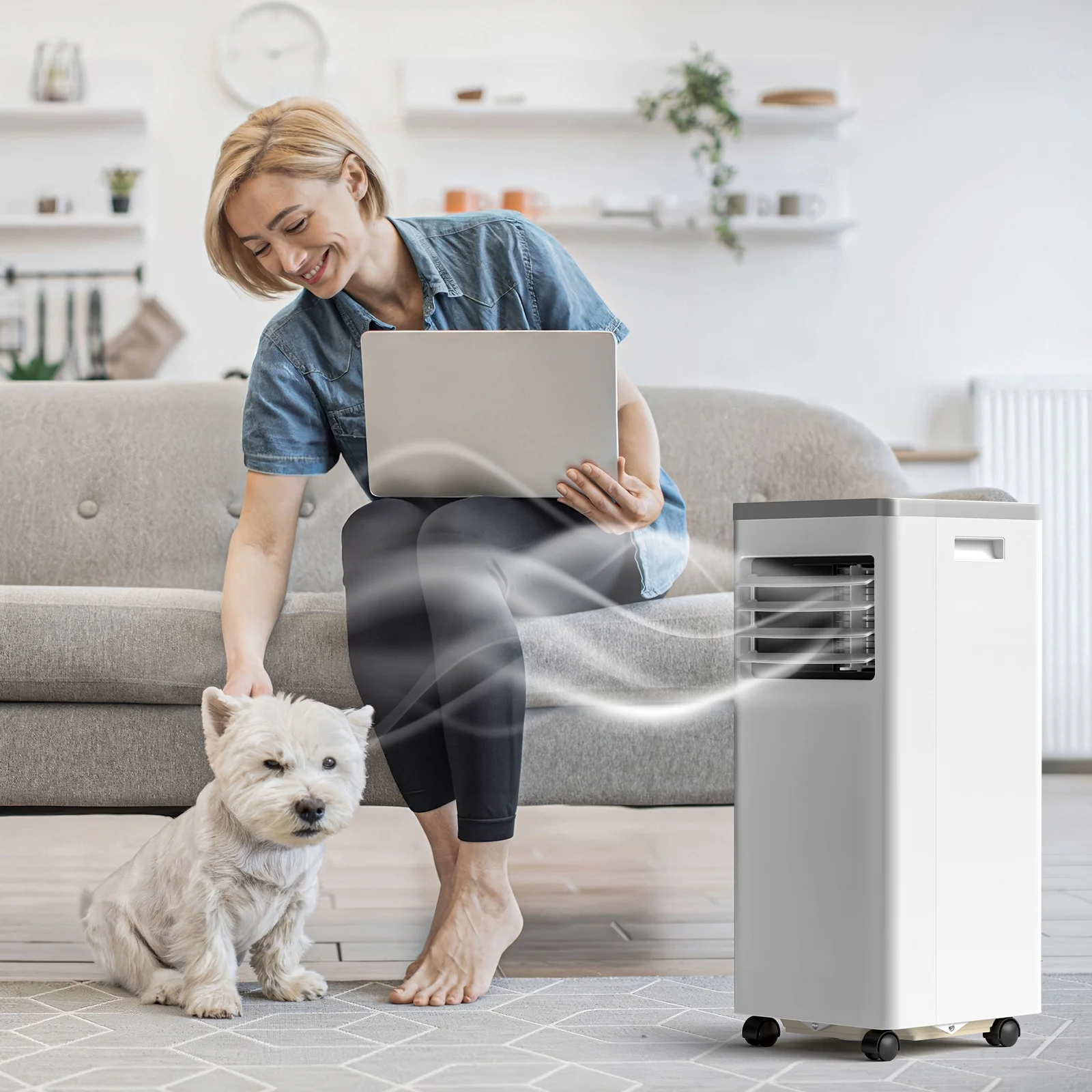 Moifoi 10000BTU Portable Air Conditioner with Remote Control, AC Unit Covers up to 450 Sq. Ft. - Image 3
