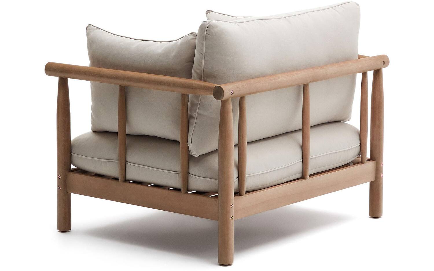 Kave Home - Massief eucalyptushouten fauteuil Sacova