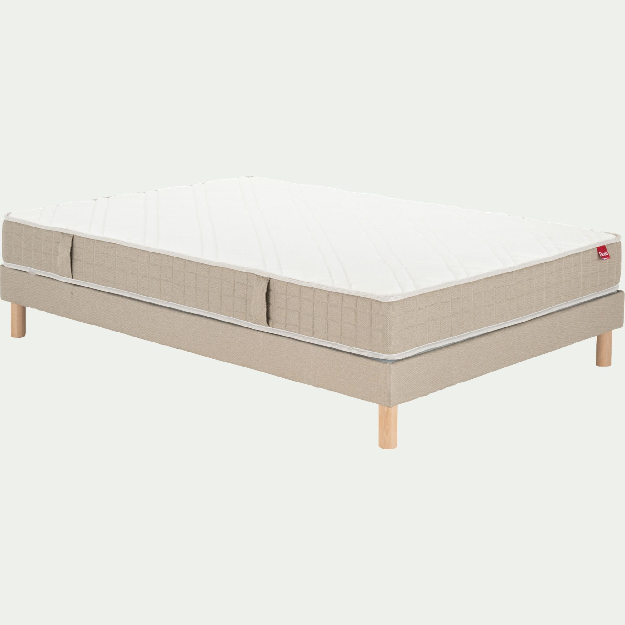 AZARA - Ensemble matelas ferme à ressorts et sommier équilibré