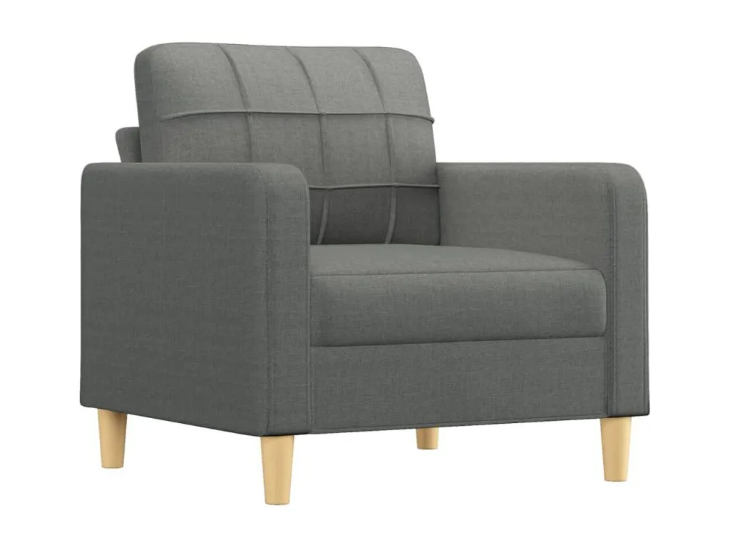 Sillón de tela gris oscuro 60 cm