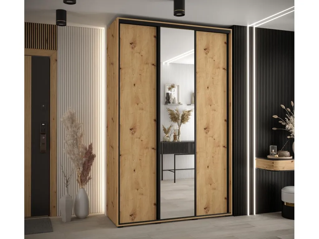 ARMARIO Casabellaes 3 DE PUERTAS CORREDERAS 235.2/160/60 3 puertas (Artisan/Artisan/Negro) 36079NZYC
