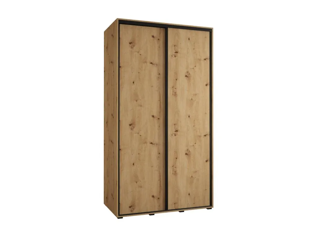 ARMARIO Decoencanto 1 DE PUERTAS CORREDERAS 235.2/130/60 2 puertas (Artisan/Artisan/Negro)