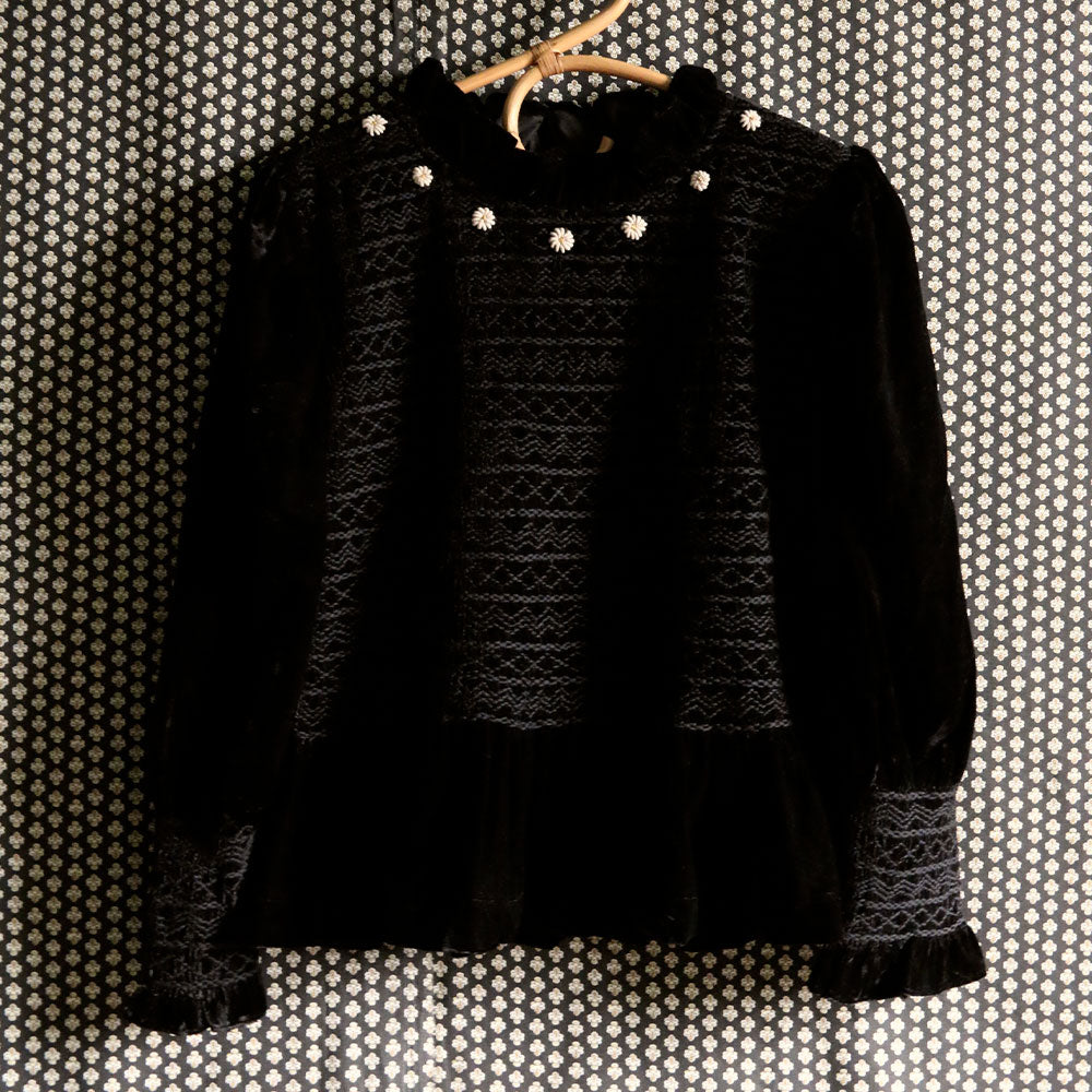 Suranné - Blouse Main - Noir Velour